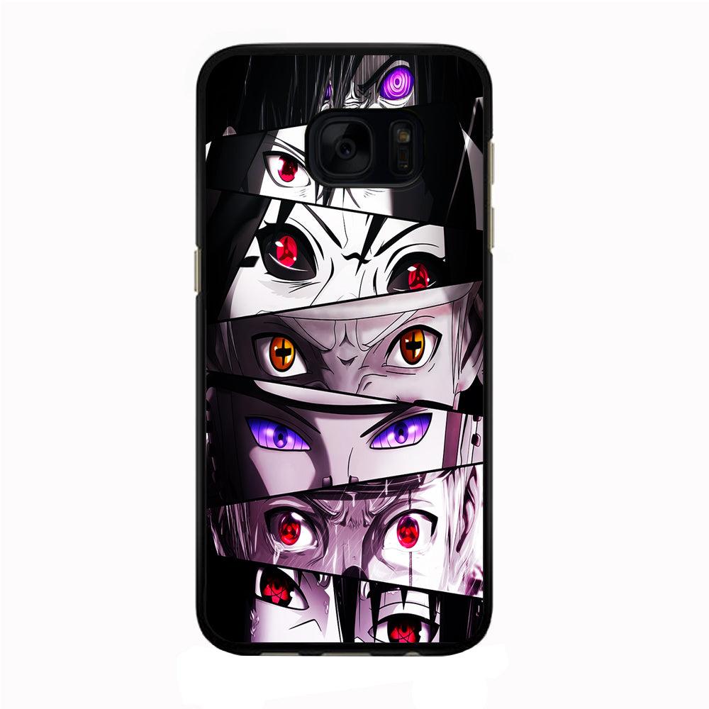 Sharingan Eyes Collection Samsung Galaxy S7 Edge Case-Rubber / Black (2D Case)-Xtracase