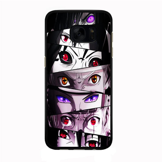 Sharingan Eyes Collection Samsung Galaxy S7 Edge Case-Rubber / Black (2D Case)-Xtracase