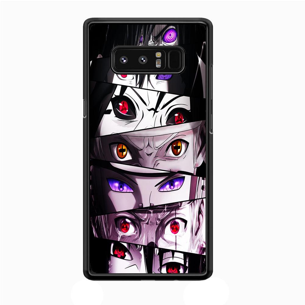 Sharingan Eyes Collection Samsung Galaxy Note 8 Case-Rubber / White (2D Case)-Xtracase