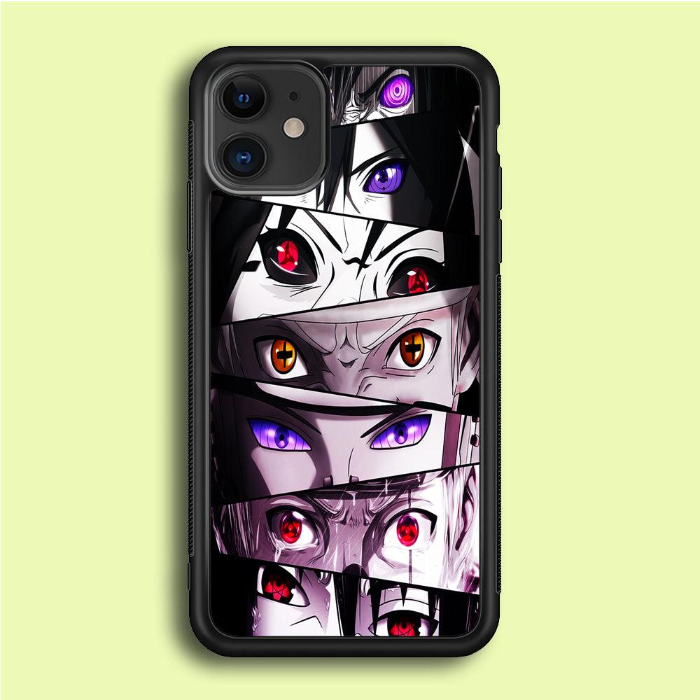 Sharingan Eyes Collection iPhone 12 Case-Rubber / Black (2D Case)-Xtracase