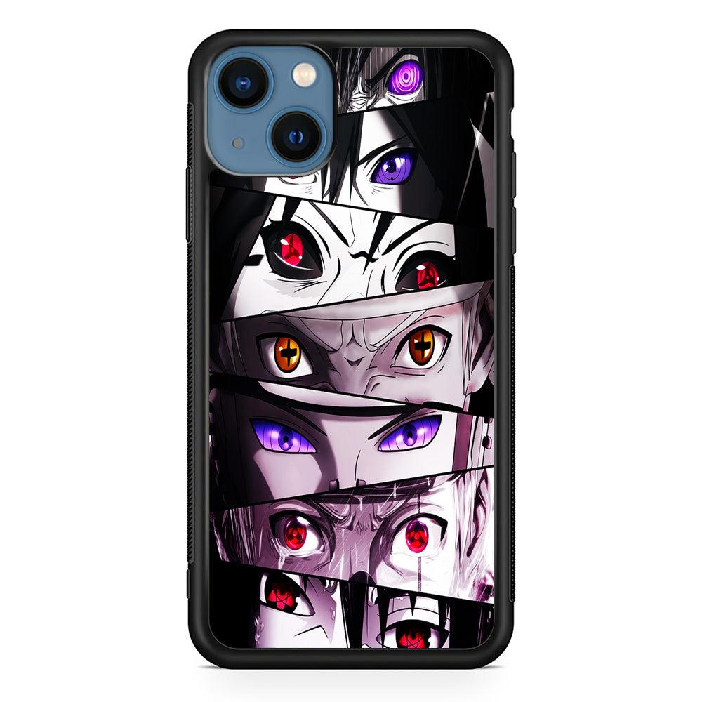 Sharingan Eyes Collection iPhone 13 Mini Case-Rubber / Black (2D Case)-Xtracase