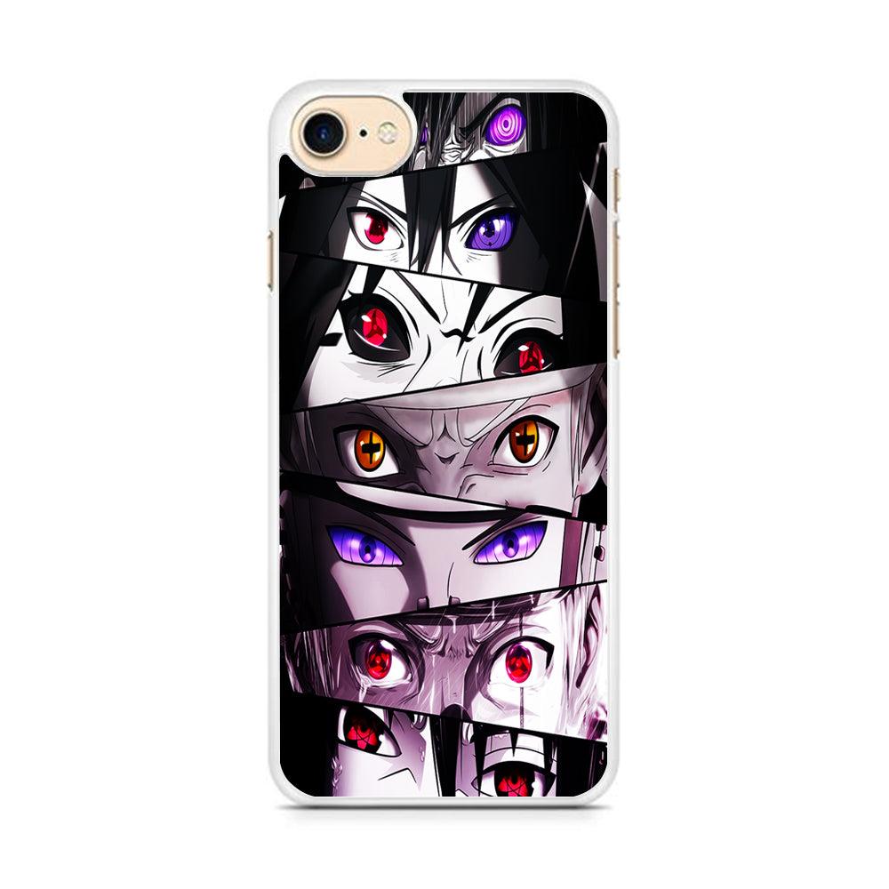 Sharingan Eyes Collection iPhone 7 Case-Rubber / White (2D Case)-Xtracase