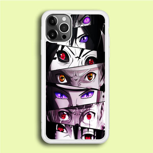 Sharingan Eyes Collection iPhone 12 Pro Max Case-Rubber / White (2D Case)-Xtracase