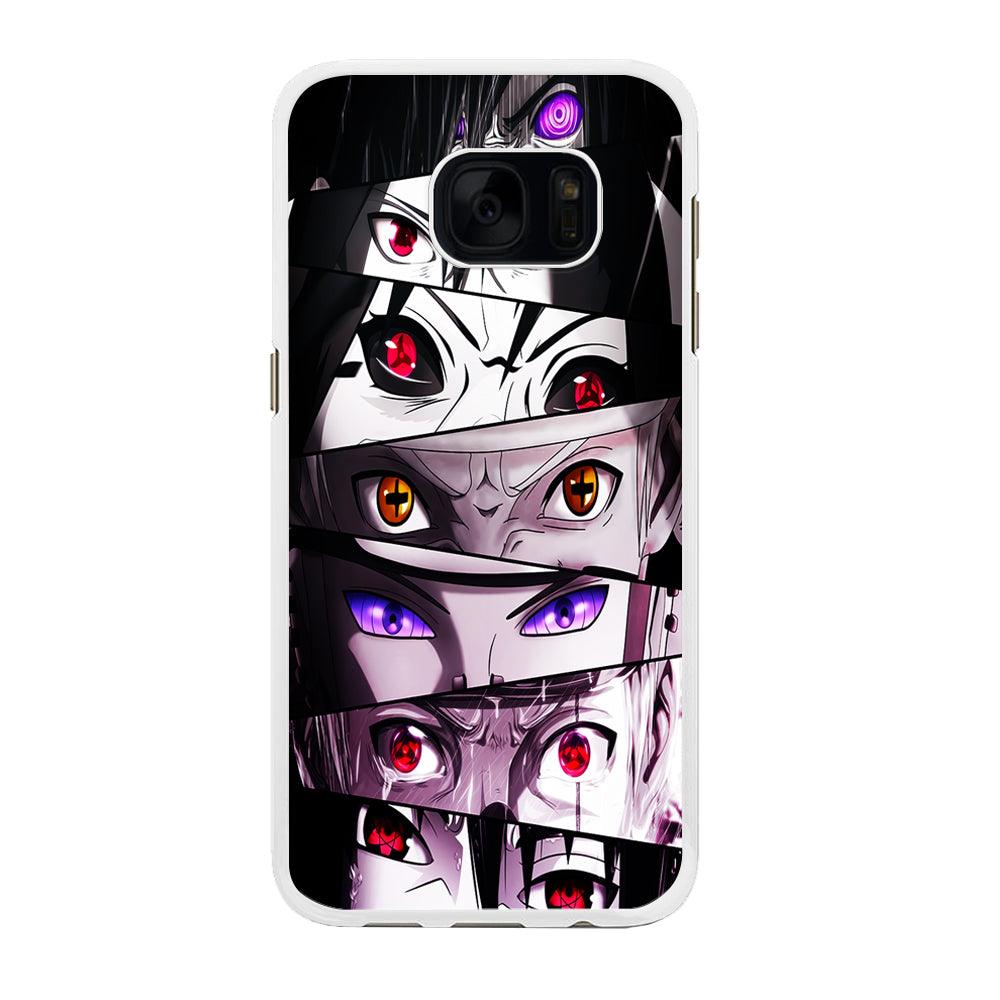 Sharingan Eyes Collection Samsung Galaxy S7 Edge Case-Rubber / White (2D Case)-Xtracase