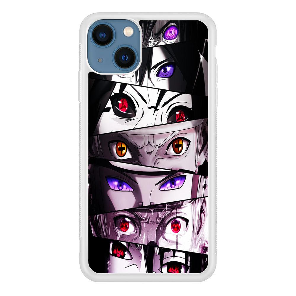 Sharingan Eyes Collection iPhone 13 Case-Rubber / White (2D Case)-Xtracase