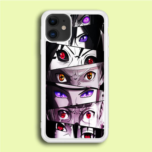 Sharingan Eyes Collection iPhone 12 Case-Rubber / White (2D Case)-Xtracase