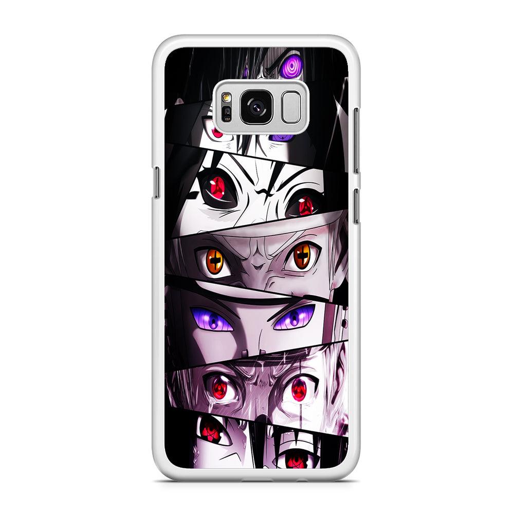 Sharingan Eyes Collection Samsung Galaxy S8 Case-Rubber / White (2D Case)-Xtracase