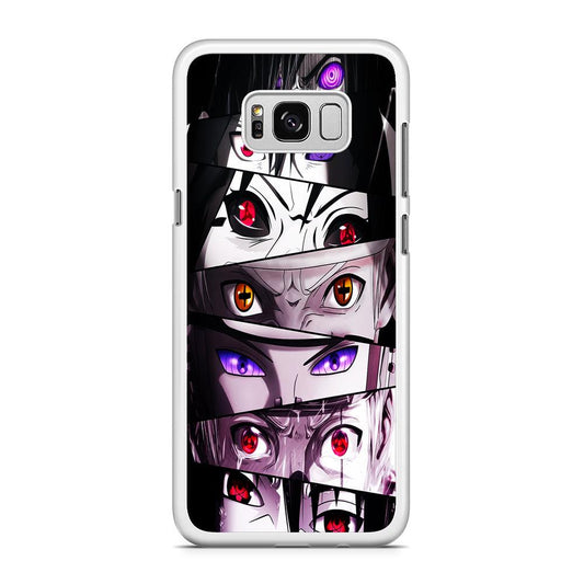 Sharingan Eyes Collection Samsung Galaxy S8 Case-Rubber / White (2D Case)-Xtracase