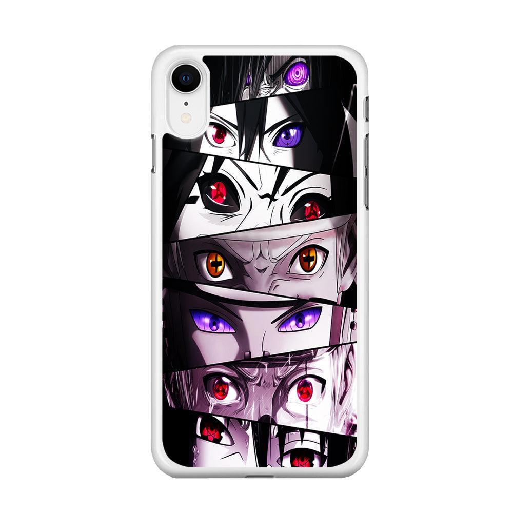 Sharingan Eyes Collection iPhone XR Case-Rubber / White (2D Case)-Xtracase
