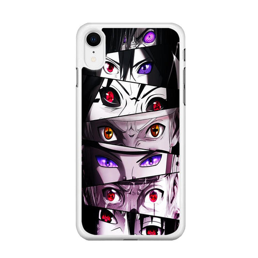 Sharingan Eyes Collection iPhone XR Case-Rubber / White (2D Case)-Xtracase