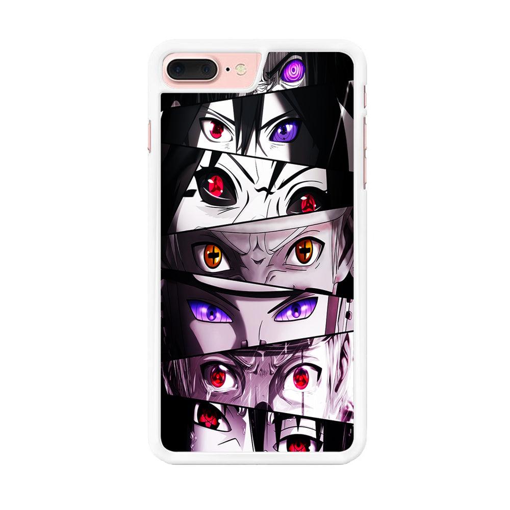 Sharingan Eyes Collection iPhone 8 Plus Case-Rubber / White (2D Case)-Xtracase
