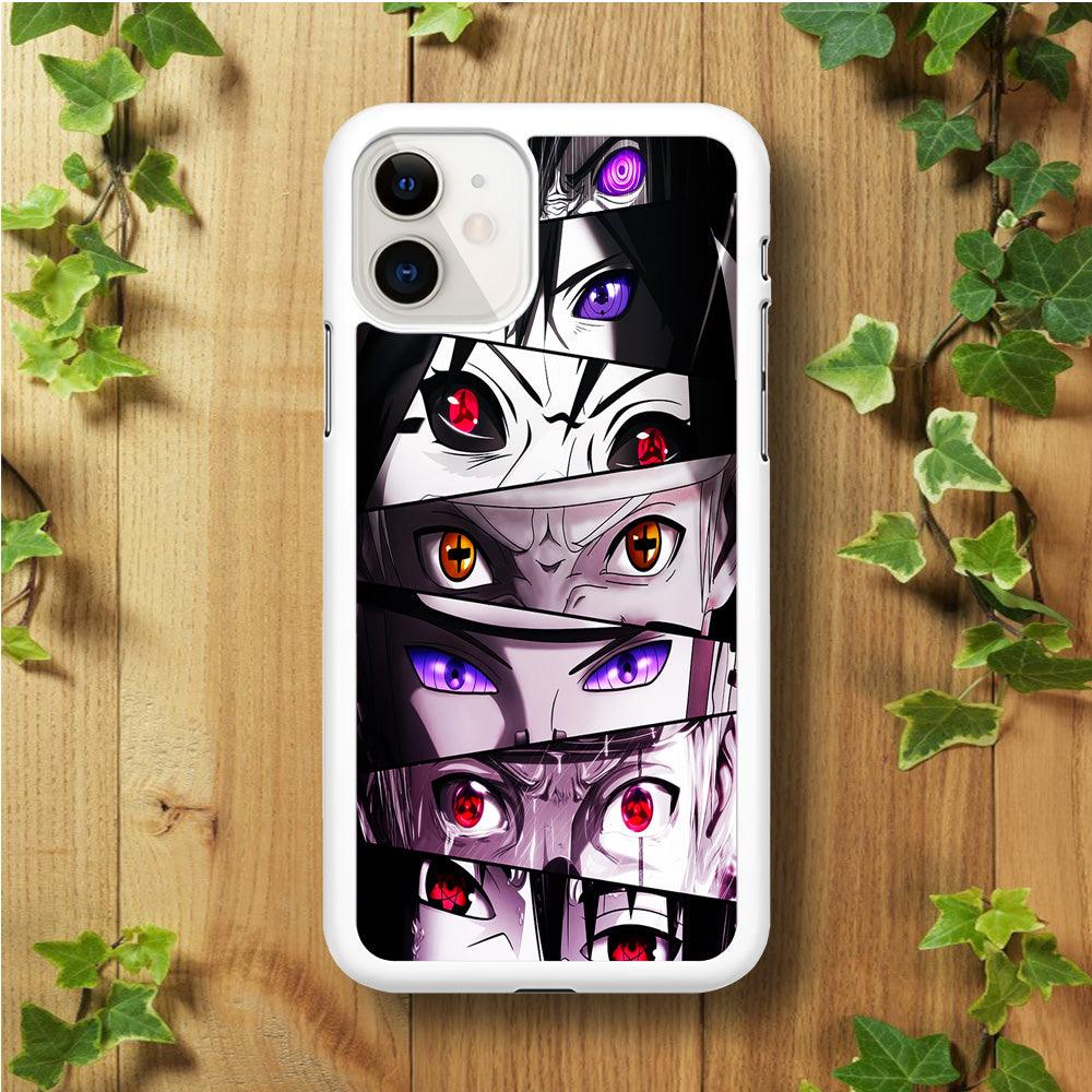 Sharingan Eyes Collection iPhone 11 Case-Rubber / White (2D Case)-Xtracase
