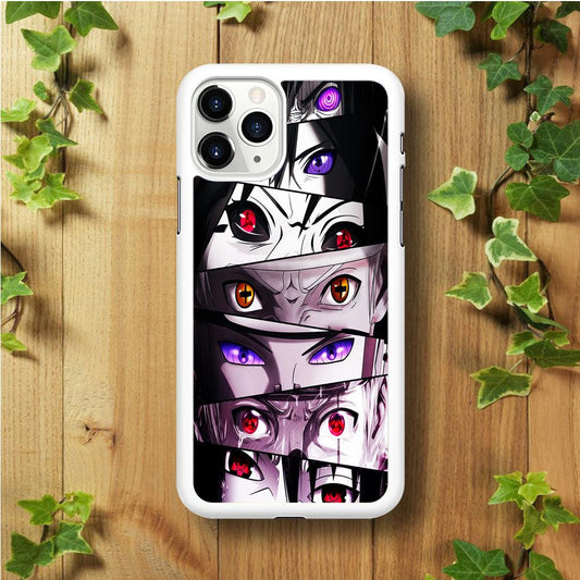 Sharingan Eyes Collection iPhone 11 Pro Max Case-Rubber / White (2D Case)-Xtracase