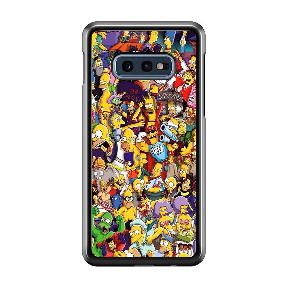 Simpson All Character Samsung Galaxy S10E Case-Plastic / Full Wrap (3D Case)-Xtracase