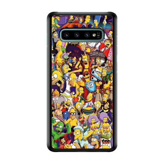 Simpson All Character Samsung Galaxy S10 Plus Case-Plastic / Full Wrap (3D Case)-Xtracase