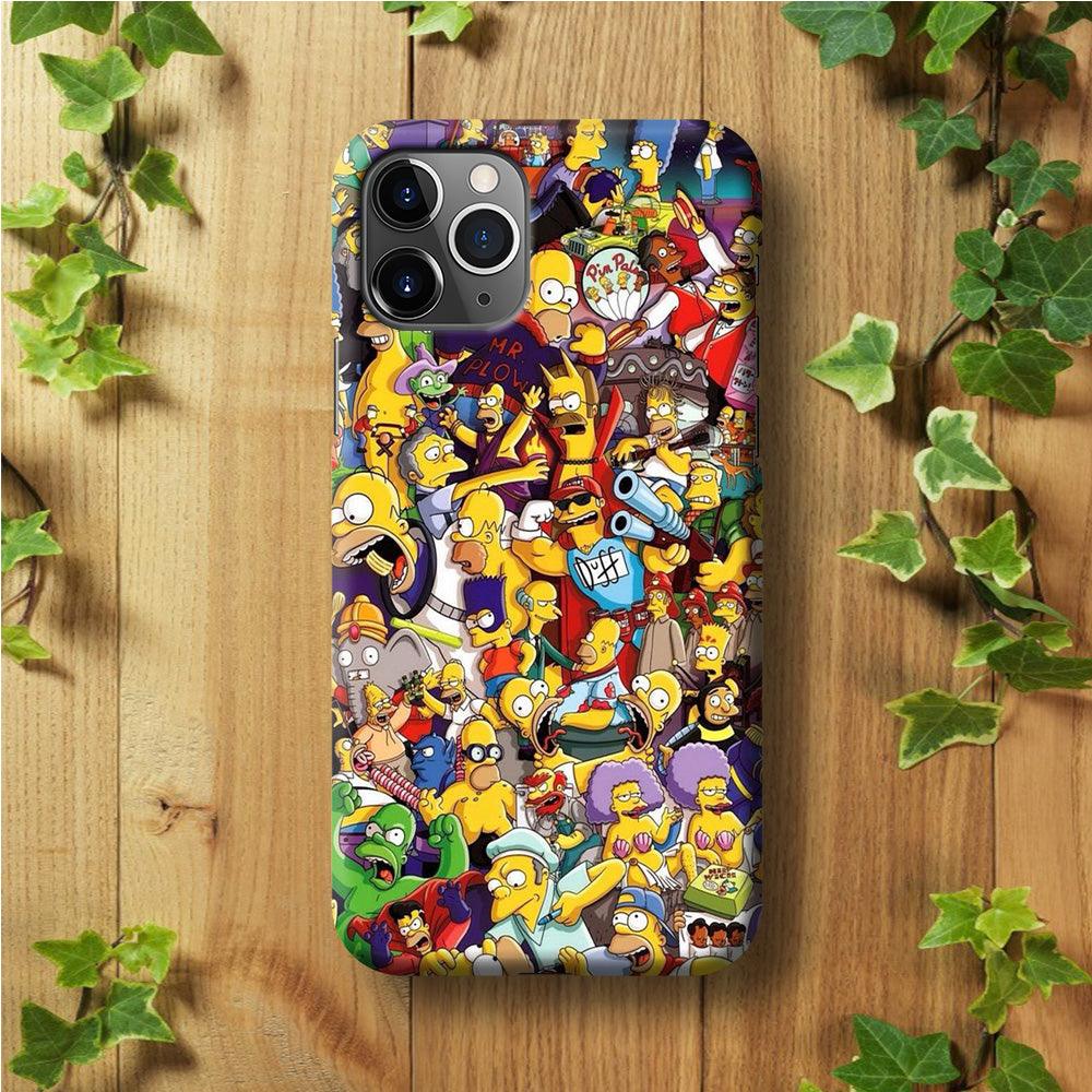 Simpson All Character iPhone 11 Pro Max Case-Plastic / Full Wrap (3D Case)-Xtracase