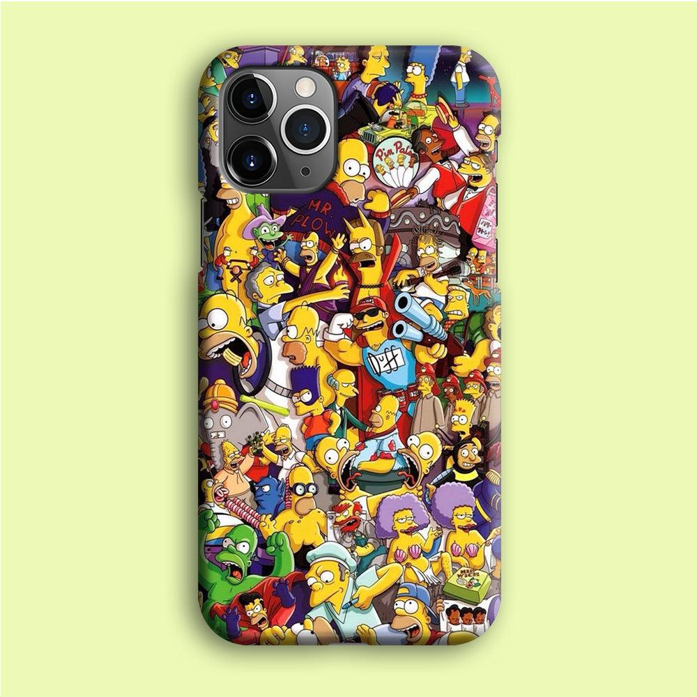 Simpson All Character iPhone 12 Pro Case-Plastic / Full Wrap (3D Case)-Xtracase