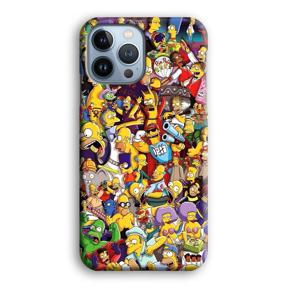 Simpson All Character iPhone 13 Pro Case-Plastic / Full Wrap (3D Case)-Xtracase