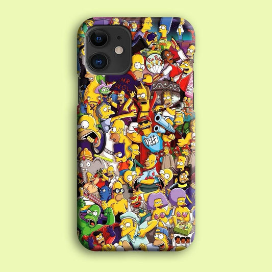 Simpson All Character iPhone 12 Case-Plastic / Full Wrap (3D Case)-Xtracase