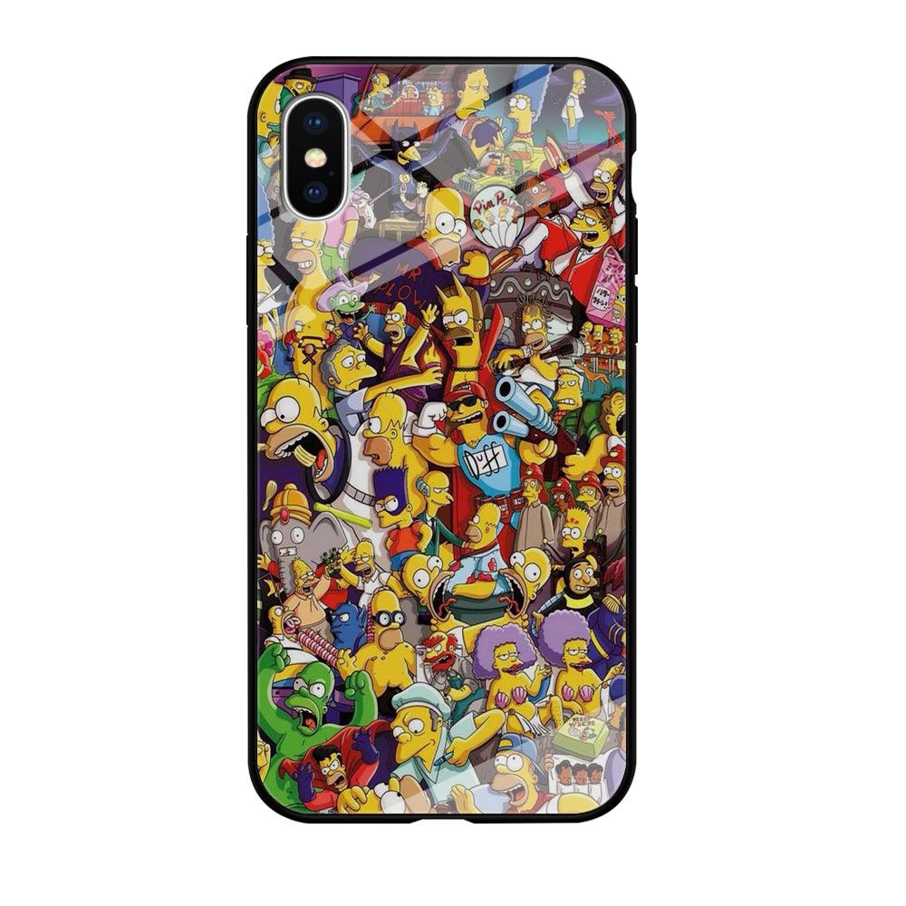 Simpson All Character iPhone Xs Max Case-Tempered Glass Case-Xtracase