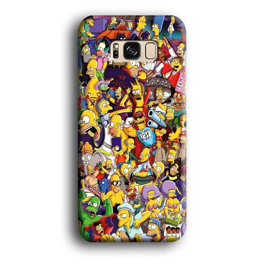 Simpson All Character Samsung Galaxy S8 Case-Plastic / Full Wrap (3D Case)-Xtracase