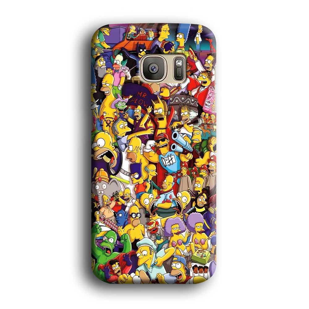 Simpson All Character Samsung Galaxy S7 Edge Case-Plastic / Full Wrap (3D Case)-Xtracase