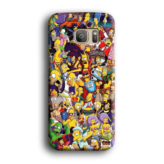Simpson All Character Samsung Galaxy S7 Edge Case-Plastic / Full Wrap (3D Case)-Xtracase