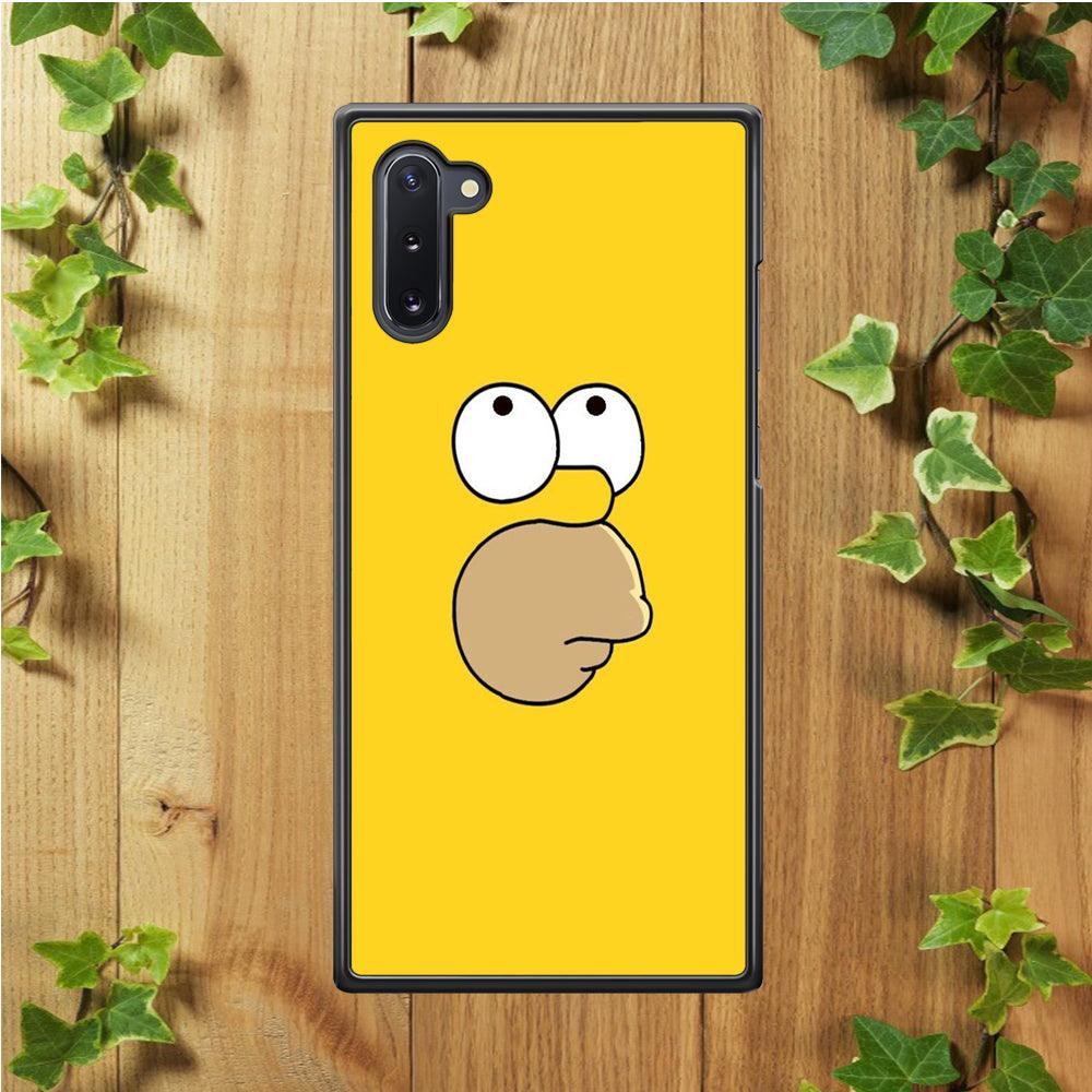 Simpson Homer Face Samsung Galaxy Note 10 Case-Rubber / White (2D Case)-Xtracase