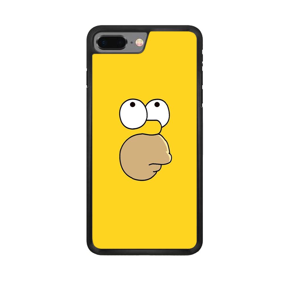 Simpson Homer Face iPhone 7 Plus Case-Rubber / Black (2D Case)-Xtracase