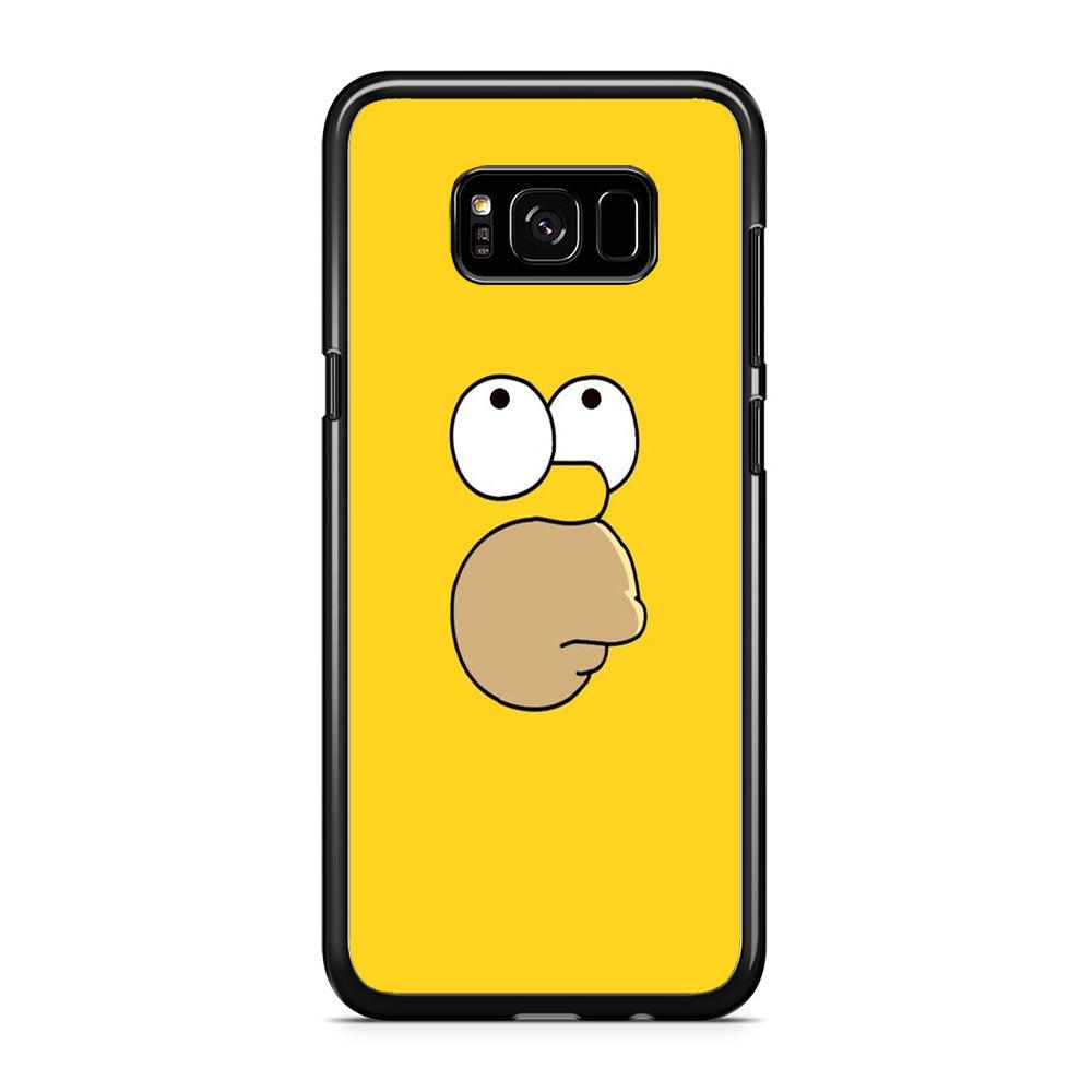 Simpson Homer Face Samsung Galaxy S8 Case-Rubber / Black (2D Case)-Xtracase