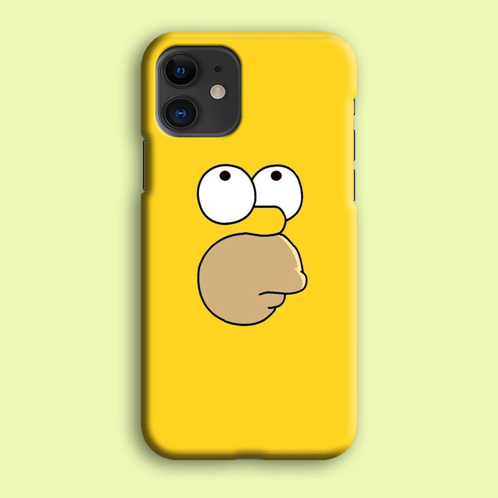 Simpson Homer Face iPhone 12 Case-Plastic / Full Wrap (3D Case)-Xtracase