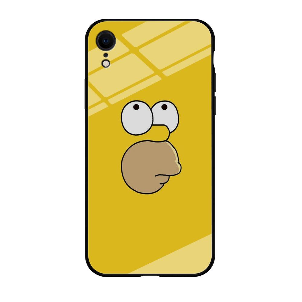 Simpson Homer Face iPhone XR Case-Tempered Glass Case-Xtracase