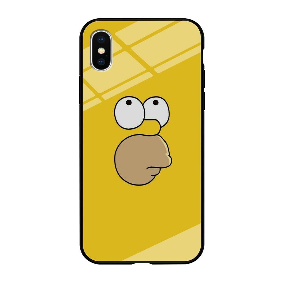 Simpson Homer Face iPhone Xs Max Case-Tempered Glass Case-Xtracase