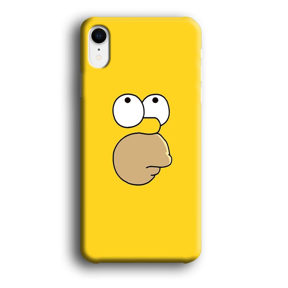 Simpson Homer Face iPhone XR Case-Plastic / Full Wrap (3D Case)-Xtracase