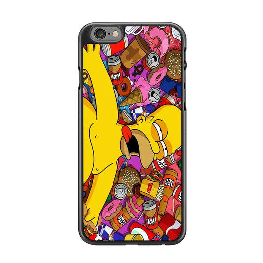 Simpson Homer High iPhone 6 | 6s Case-Rubber / Black (2D Case)-Xtracase