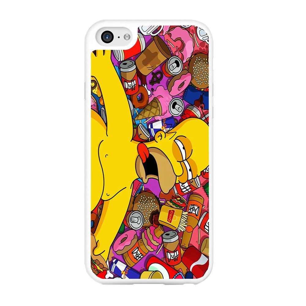 Simpson Homer High iPhone 6 | 6s Case-Rubber / White (2D Case)-Xtracase