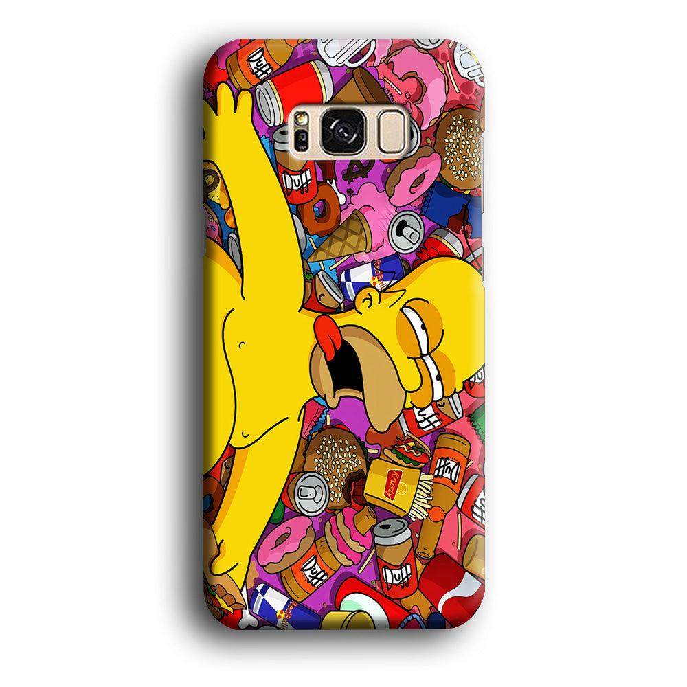 Simpson Homer High Samsung Galaxy S8 Case-Plastic / Full Wrap (3D Case)-Xtracase