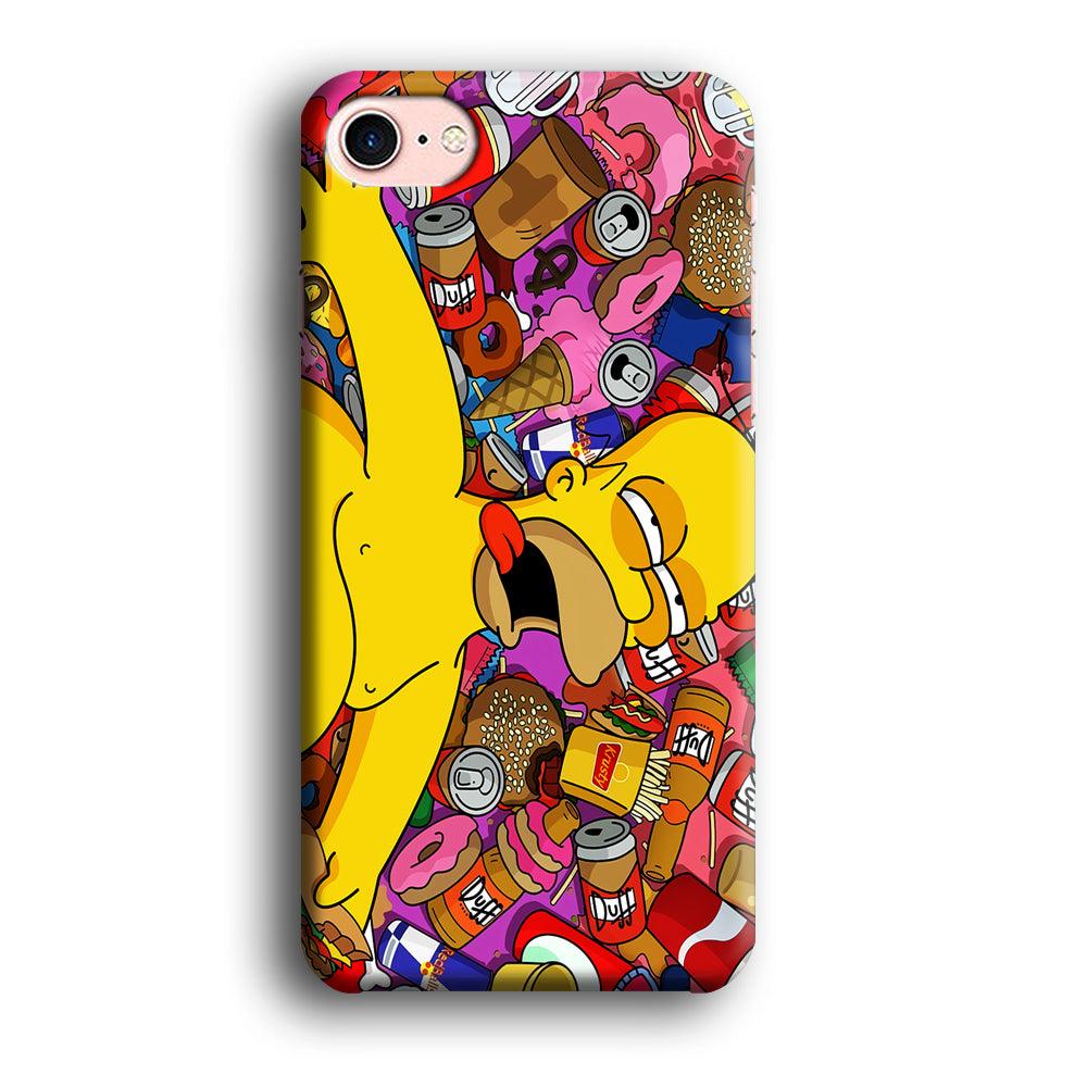 Simpson Homer High iPhone SE 2020 Case-Plastic / Full Wrap (3D Case)-Xtracase