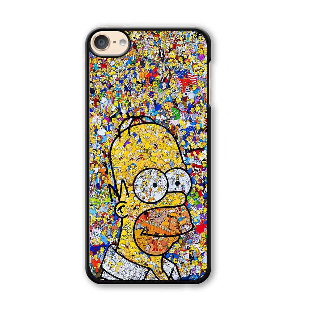 Simpson Homer Sticker Collection iPod Touch 6 Case-Plastic / Full Wrap (3D Case)-Xtracase