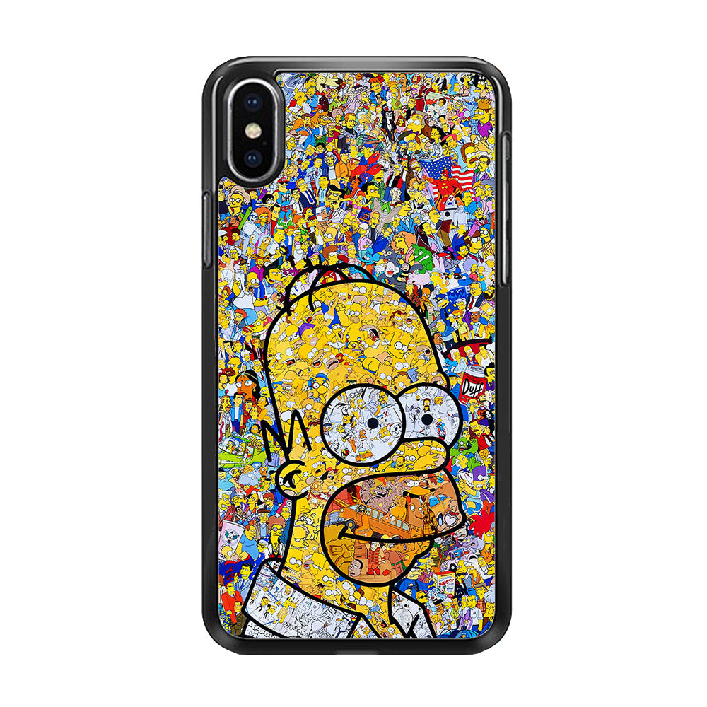 Simpson Homer Sticker Collection iPhone X Case