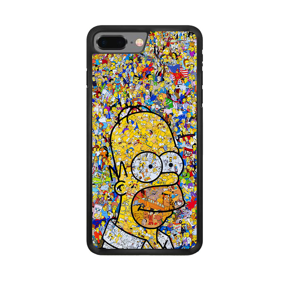 Simpson Homer Sticker Collection iPhone 8 Plus Case
