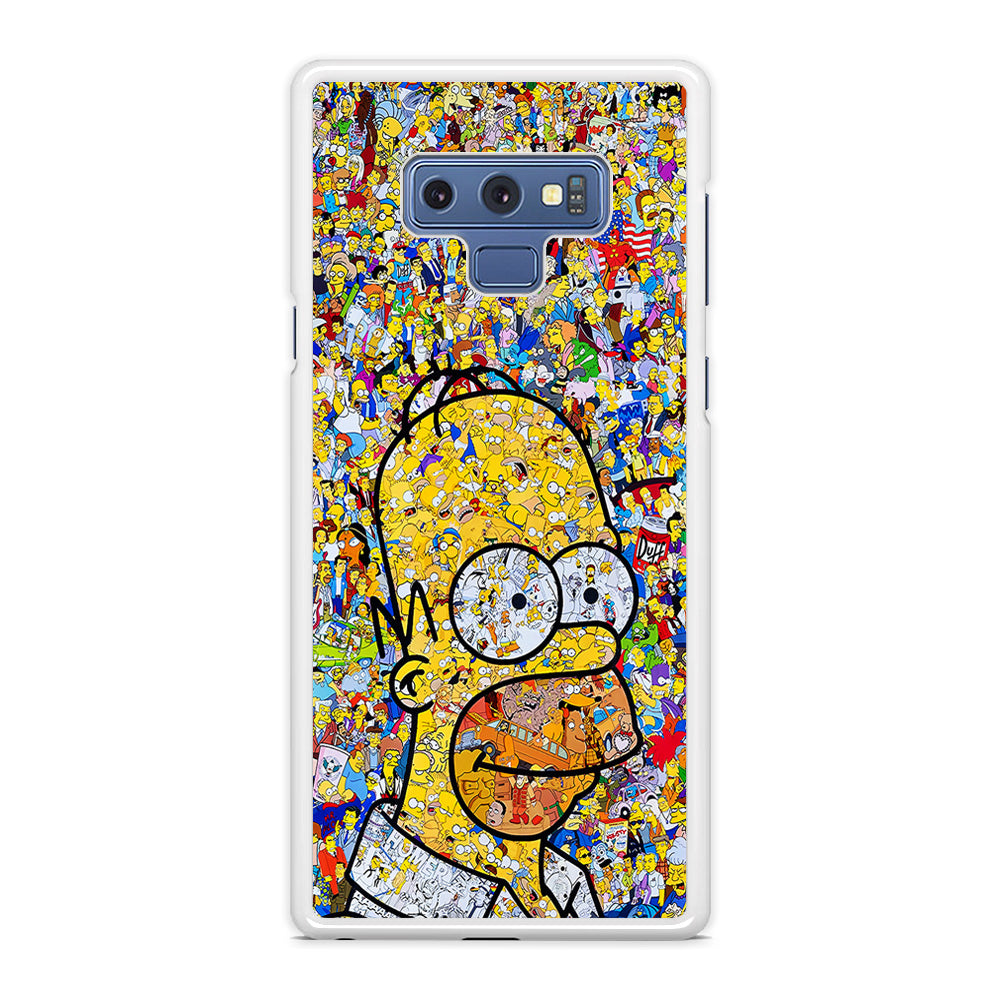 Simpson Homer Sticker Collection Samsung Galaxy Note 9 Case