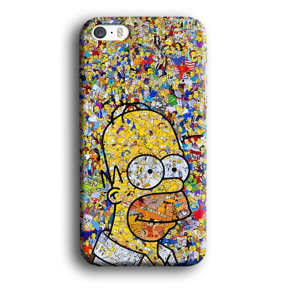 Simpson Homer Sticker Collection iPhone 5 | 5s Case-Plastic / Full Wrap (3D Case)-Xtracase