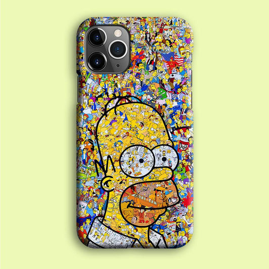 Simpson Homer Sticker Collection iPhone 12 Pro Max Case-Plastic / Full Wrap (3D Case)-Xtracase
