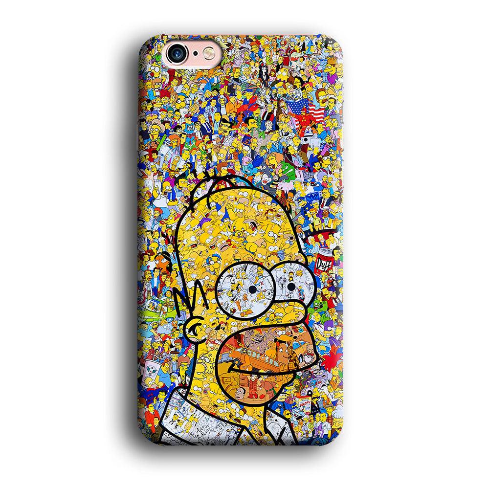 Simpson Homer Sticker Collection iPhone 6 | 6s Case-Plastic / Full Wrap (3D Case)-Xtracase