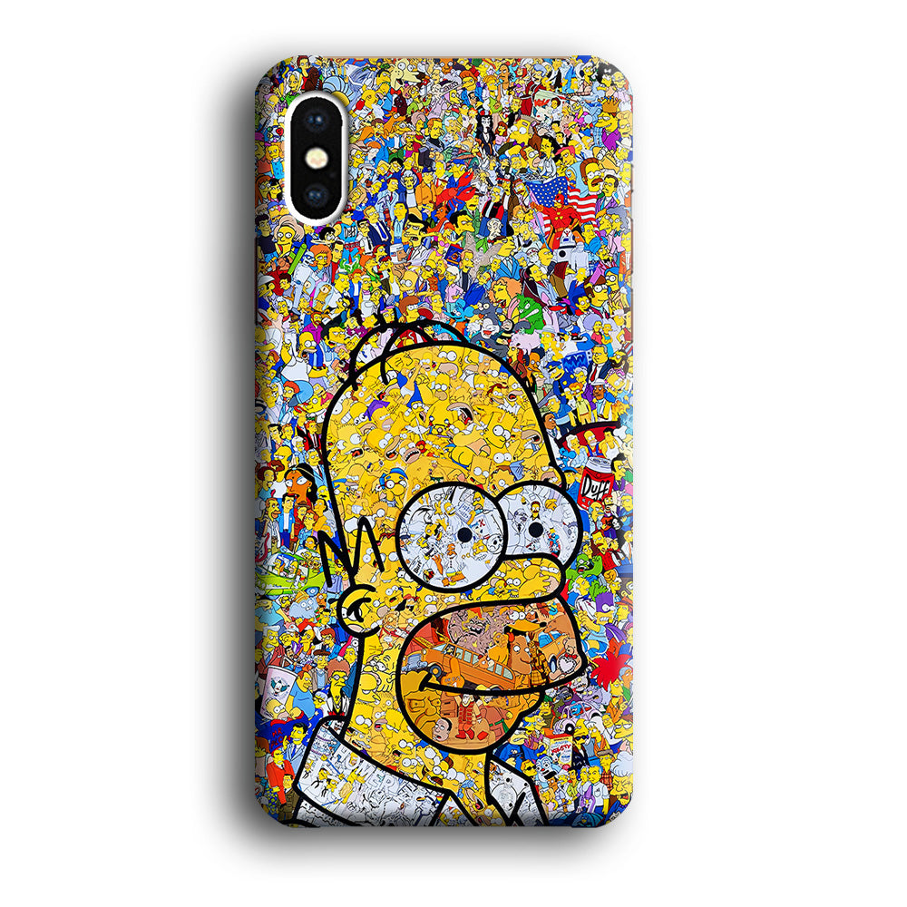 Simpson Homer Sticker Collection iPhone X Case