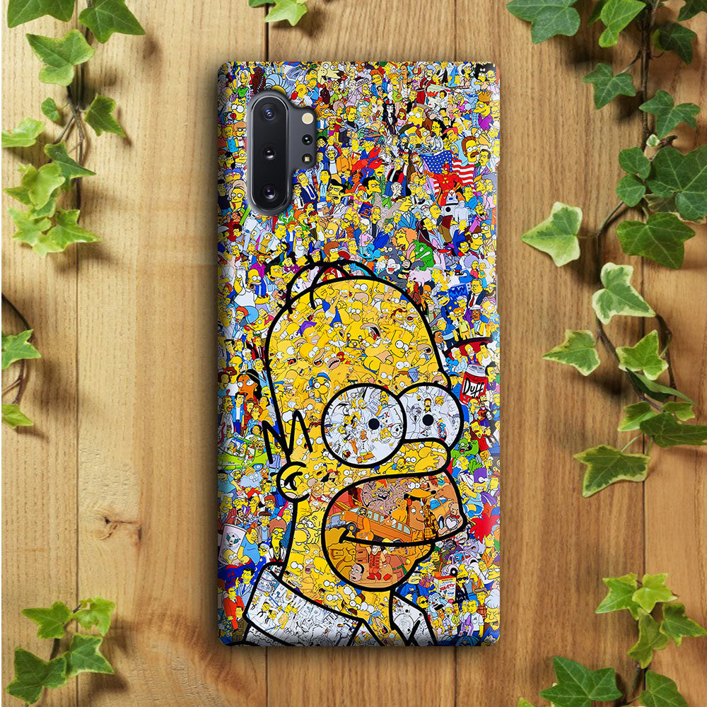 Simpson Homer Sticker Collection Samsung Galaxy Note 10 Plus Case