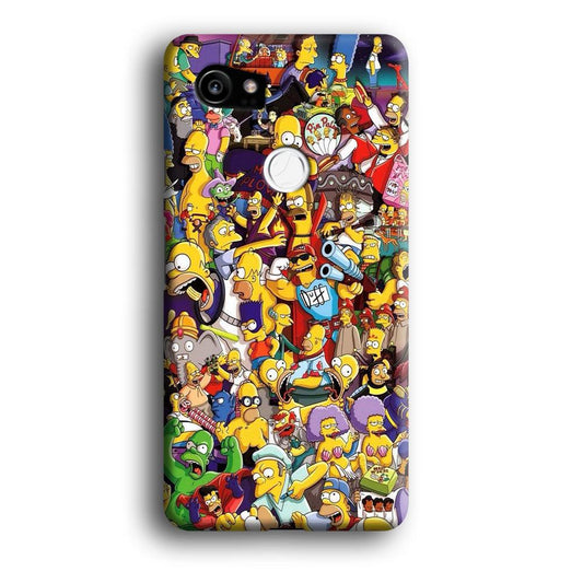 Simpson All Character Google Pixel 2 XL 3D Case-Xtracase