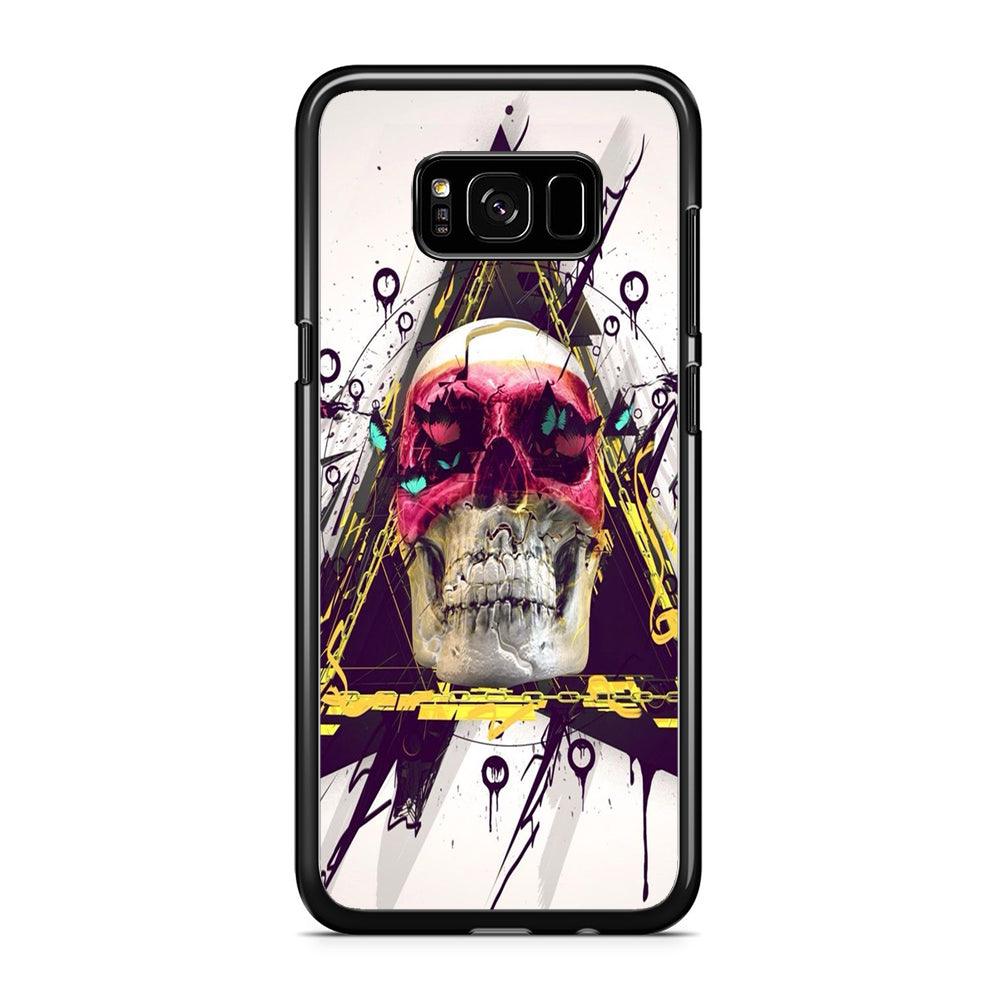 Skull Art 002 Samsung Galaxy S8 Plus Case-Rubber / Black (2D Case)-Xtracase