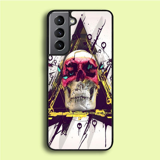 Skull Art 002 Samsung Galaxy S21 Plus Case-Rubber / Black (2D Case)-Xtracase